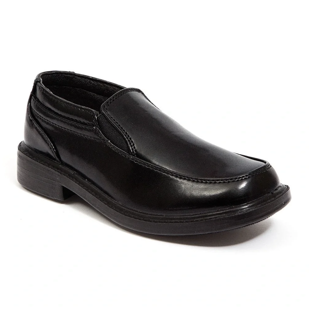 Deer Stags Boys Black Slip-On Dress Loafer